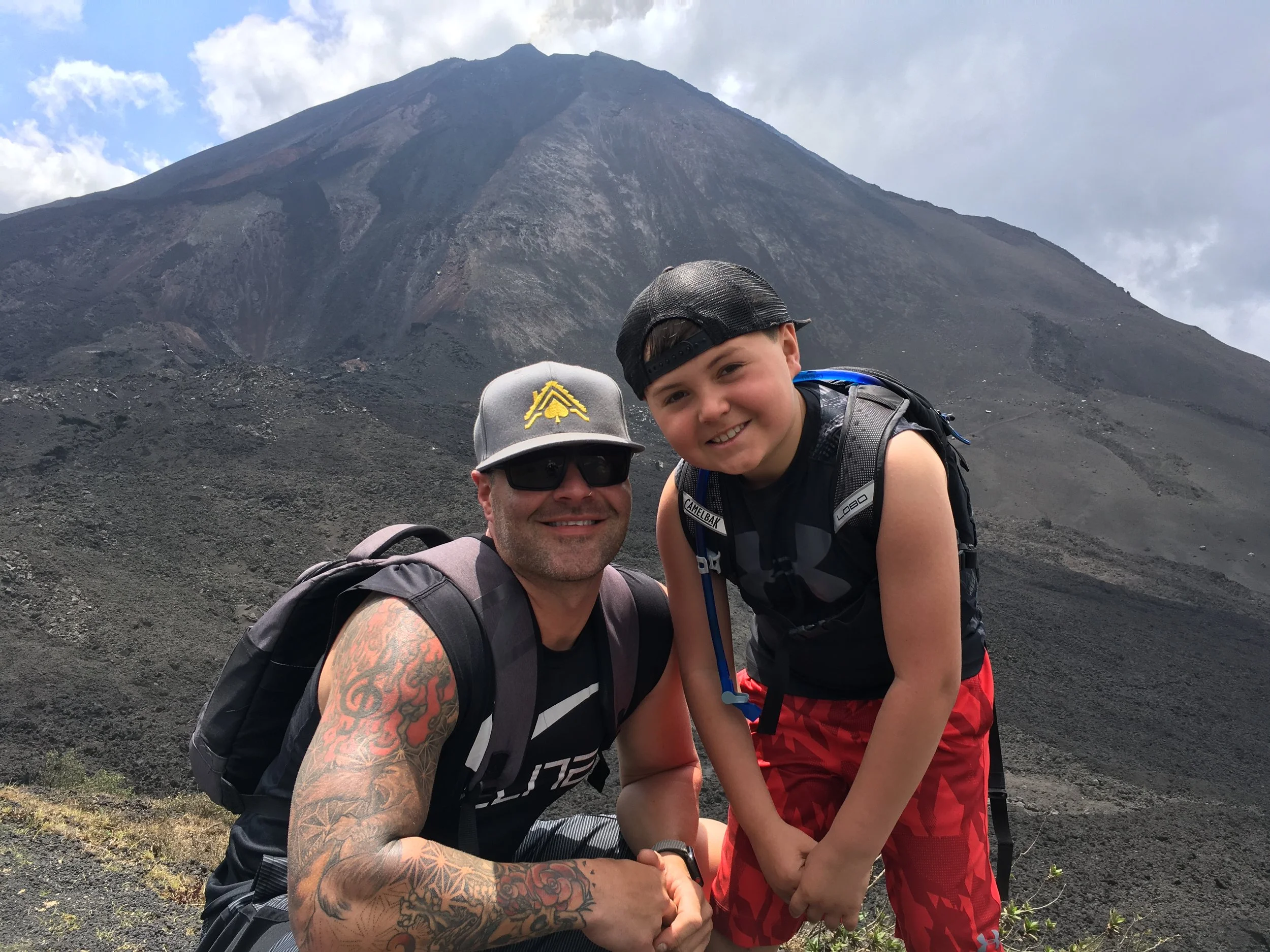  Reached the peak! Cool accomplishment for this father/son duo! 