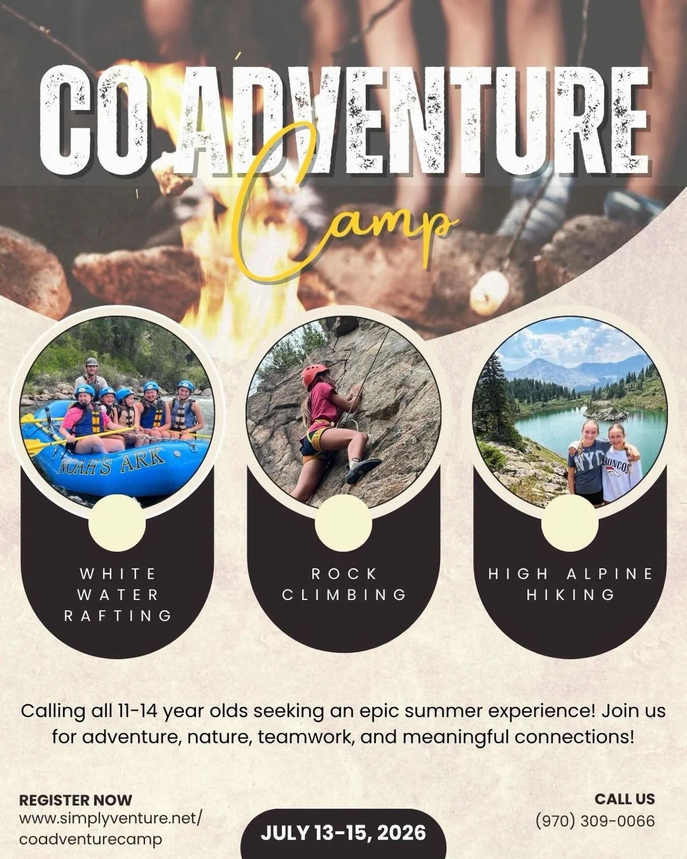 🚨 LAST CALL FOR ADVENTURE! 🚨

Spots are almost gone for our Colorado Adventure Camp! 🏕️⛰️

If your 11&ndash;14 year old is ready to trade screens for mountain views, this is their chance to experience:
 🌊 Whitewater rafting through Browns Canyon 