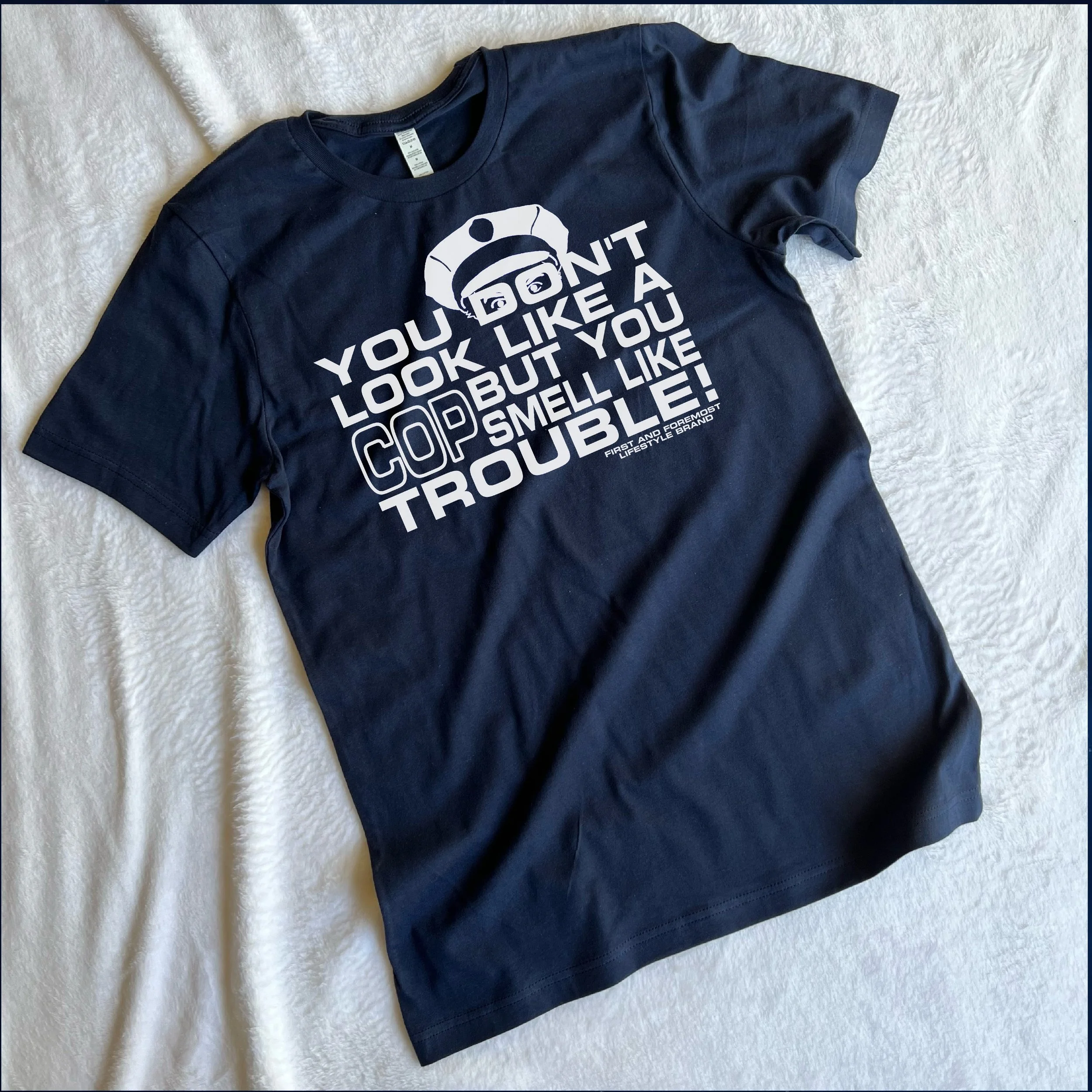 Look Like A Cop Tee - Navy