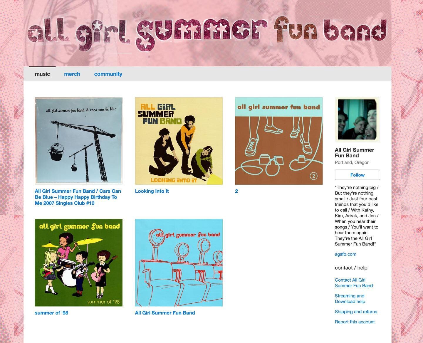 All Girl Summer Fun Band is now on Bandcamp and Instagram! Link in bio🎸💕@allgirlsummerfunband