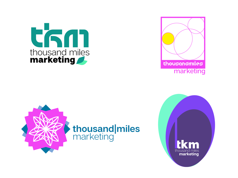 Thousand Miles Logo Design Concepts