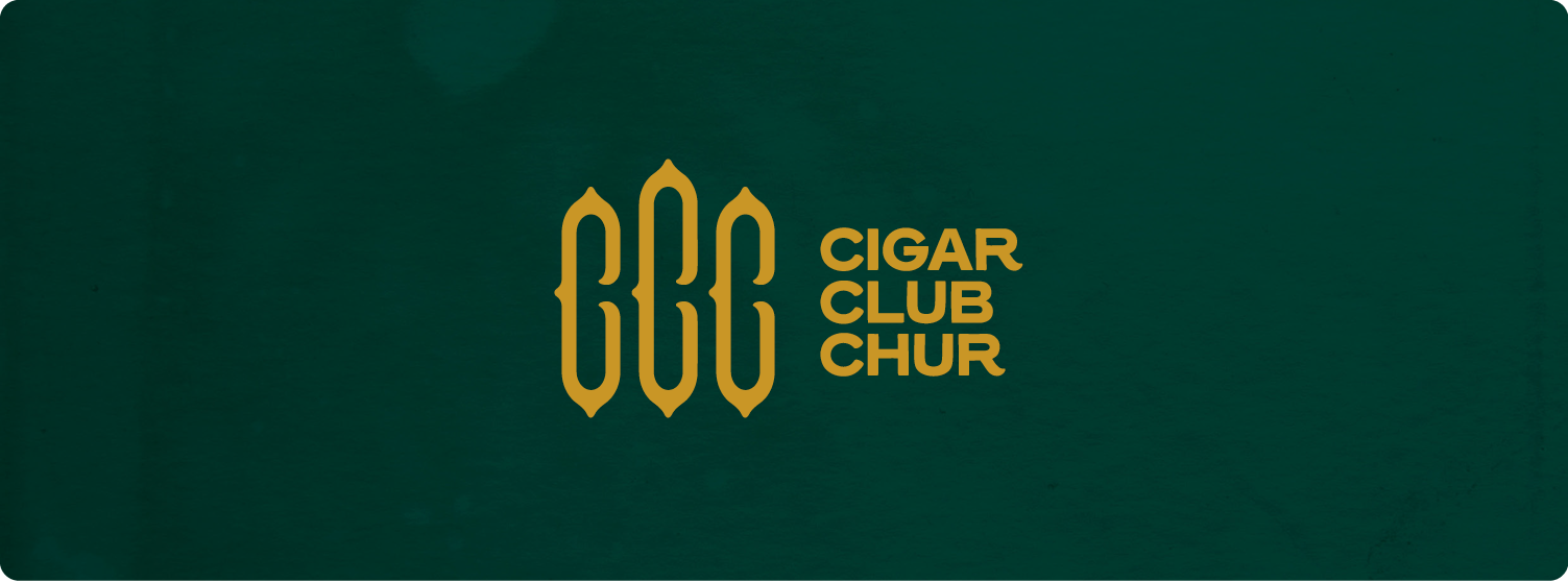 Cigar Club Chur Logo auf grünem Hintergrund