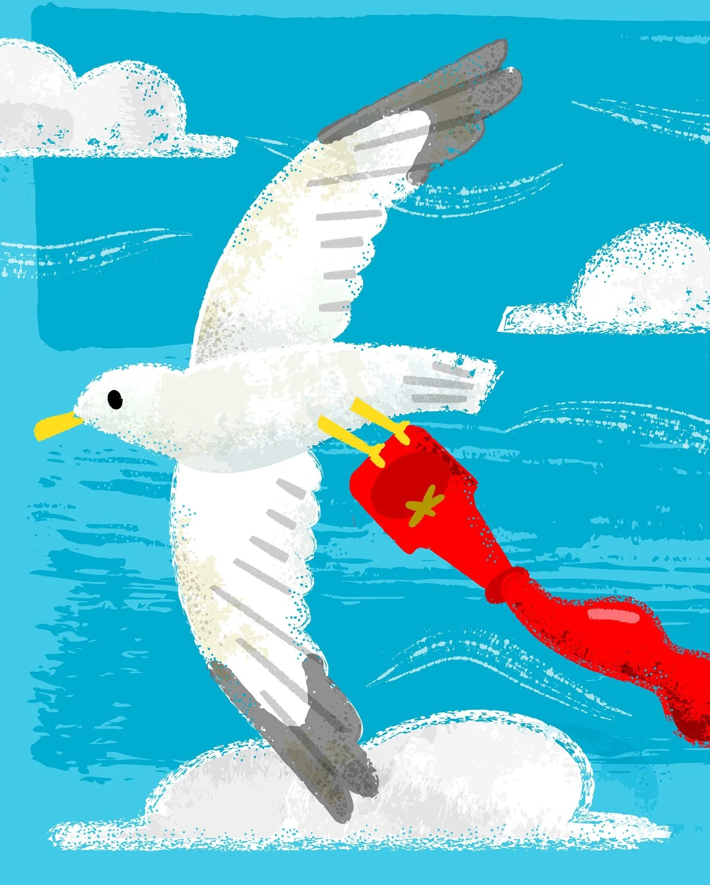 how seagulls really eat french fries🌊->swipe
#editorialillustration #midcenturyillustration
#seagulls 
#retrosupply 
#fall 
#autumn 
#designinspiration
#seagull 
#spotillustration
#ketchup
#frenchfries 
#packagingdesign
#graphicgang
#womenwhoill