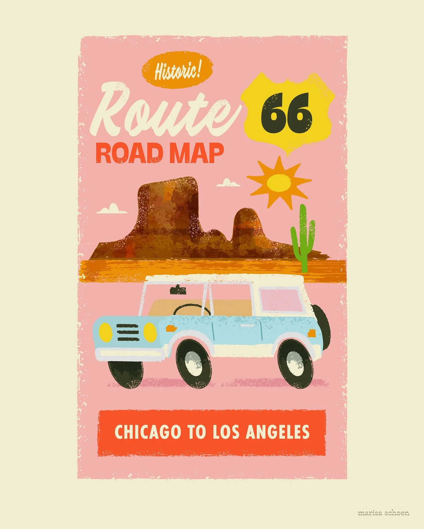 truckin’ ✨
#editorialillustration #midcenturyillustration
#bronco 
#retrosupply 
#route66
#desert 
#designinspiration
#roadtrip 
#spotillustration
#fordbronco 
#roadmap 
#packagingdesign
#graphicgang
#womenwhoillustrate 
#adobeillustrator 
#gr
