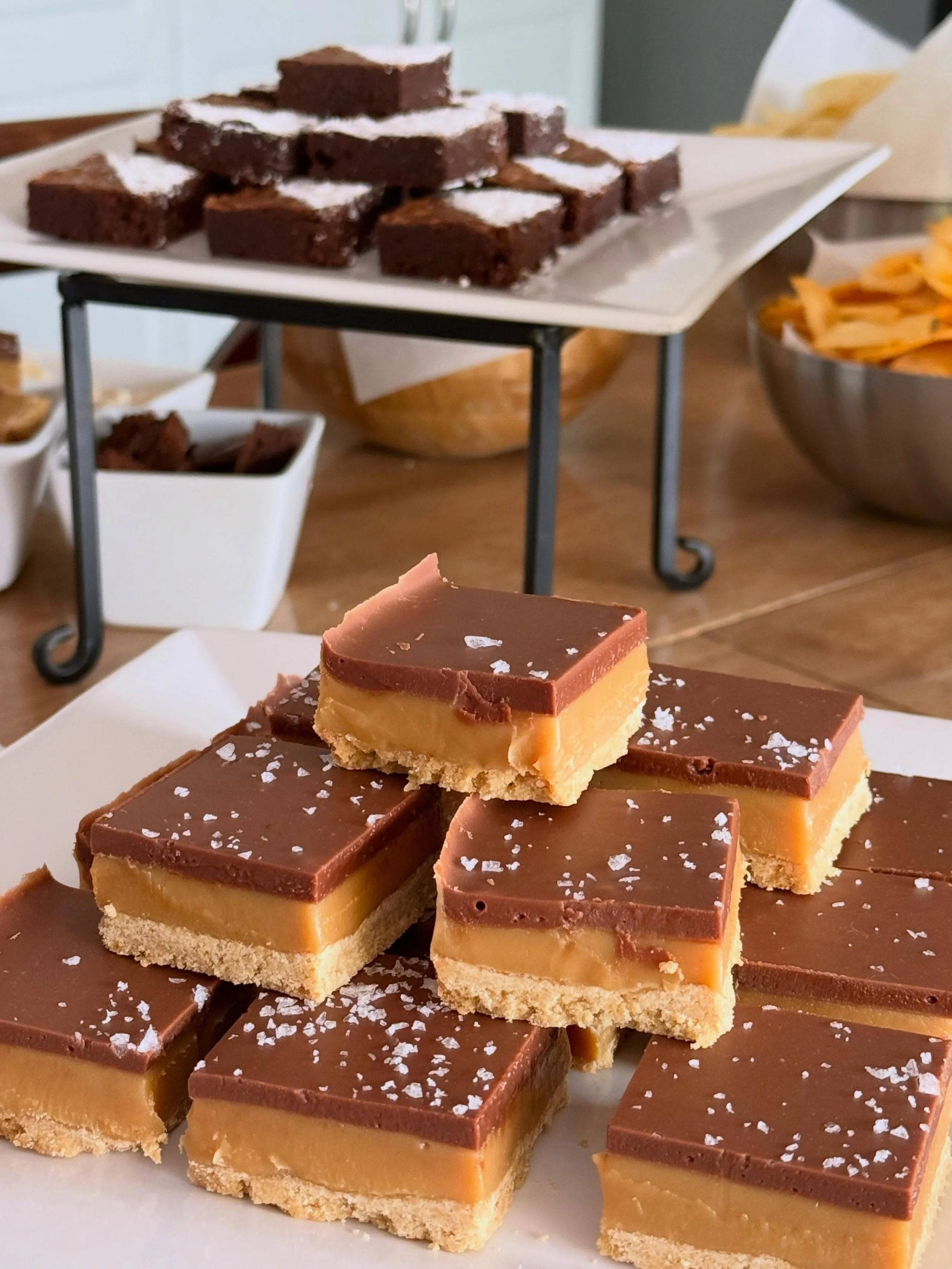 The funniest part of the dessert bar&hellip;.. the little bowl you see under the pretty plate.. it&rsquo;s of shavings/carving pieces (extras) and THOSE were the first thing people grabbed 🤣😂🤣
.
.
Cause. Sometimes you just want a bite.  Sometimes 