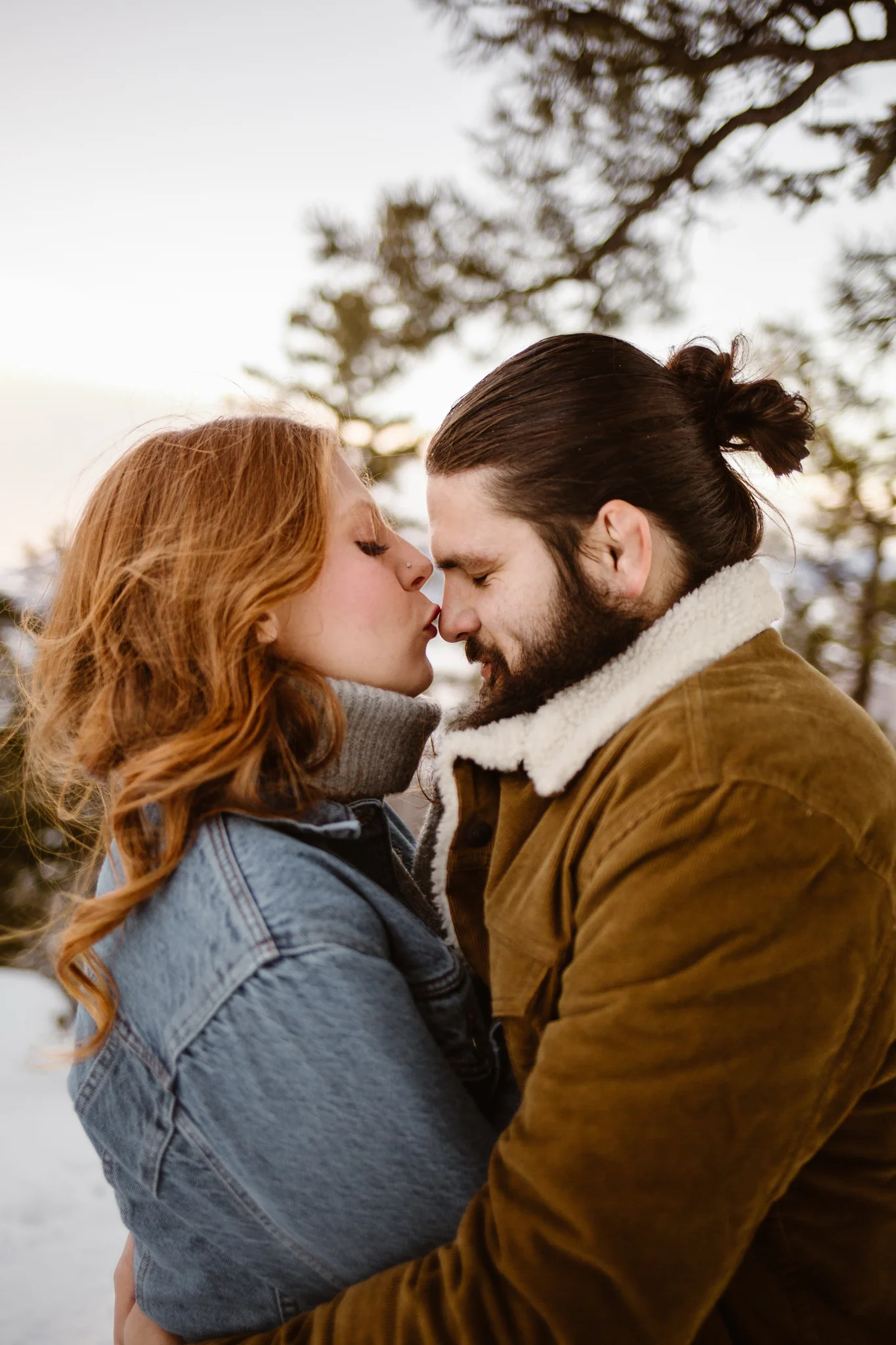 Snowy Mountain Engagement