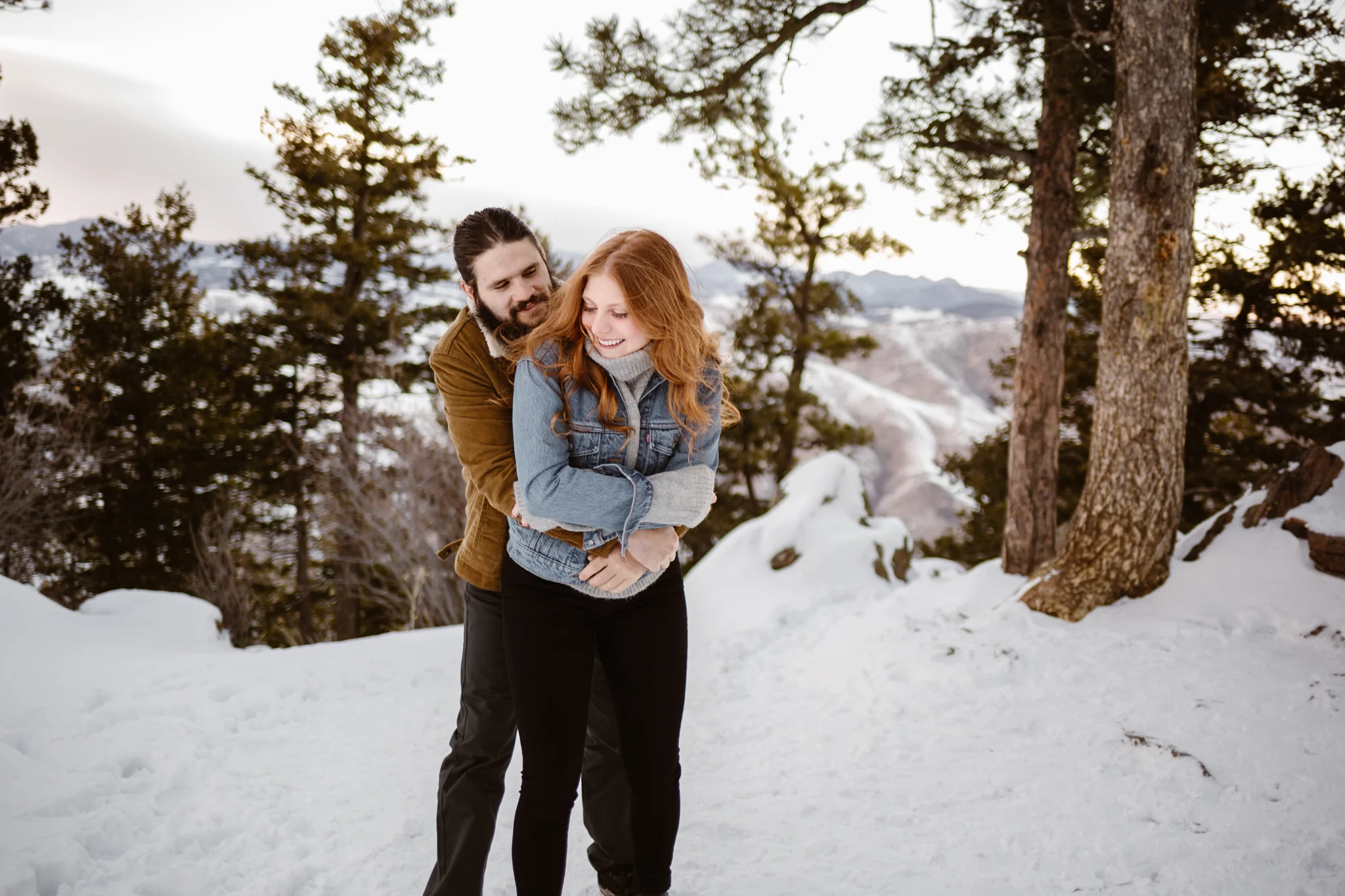 Snowy Mountain Engagement