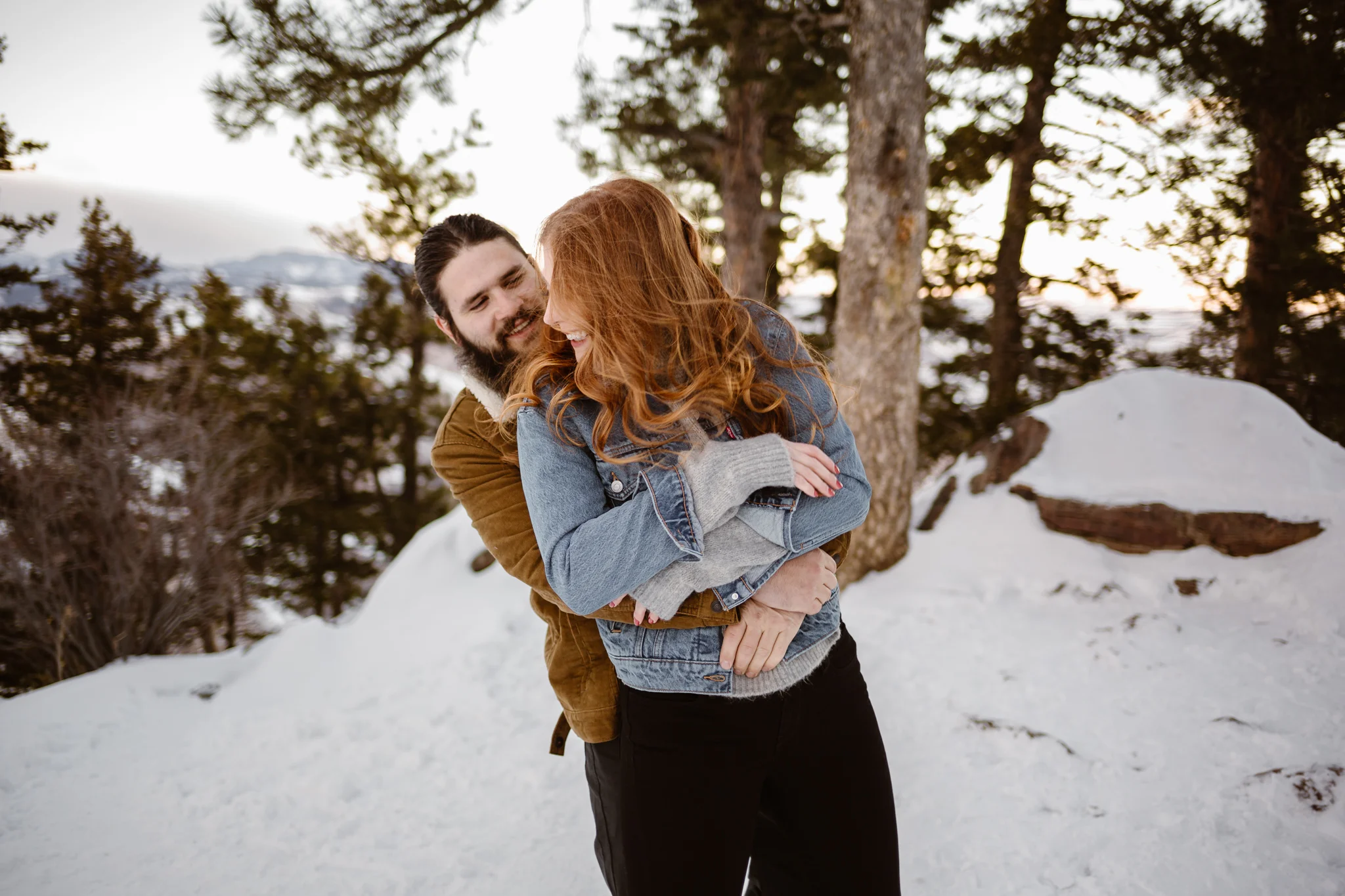 Snowy Mountain Engagement