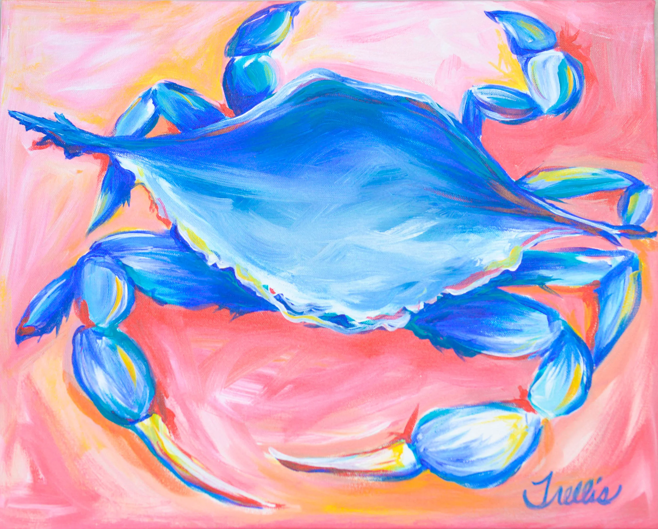 "Crab" (20"x16") Acrylic on canvas.