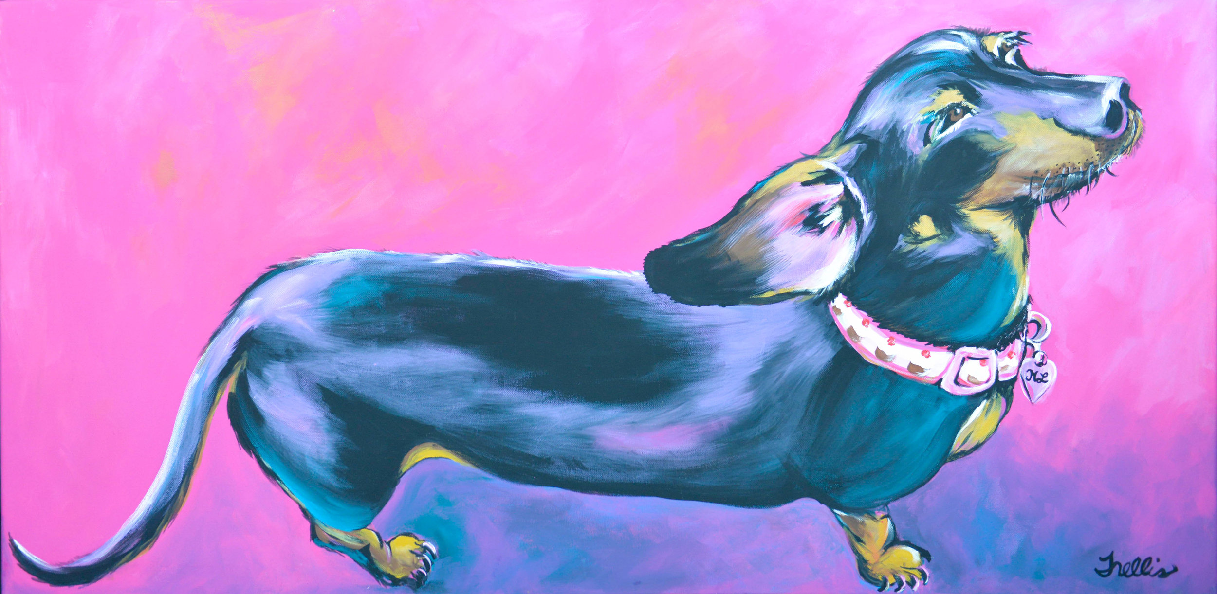 "Mona Lisa" (48"x24") Acrylic on canvas.