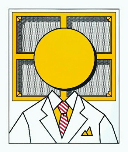PORTRAIT OF ROY LICHTENSTEIN AS A (YELLOW) BENDAY DOT