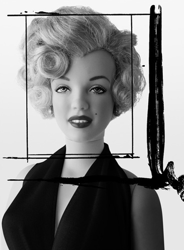 MAKE-BELIEVE SOURCE MATERIAL FOR ANDY WARHOL’S MARILYN (IN A GIANT MAKE-BELIEVE DIME STORE FRAME)