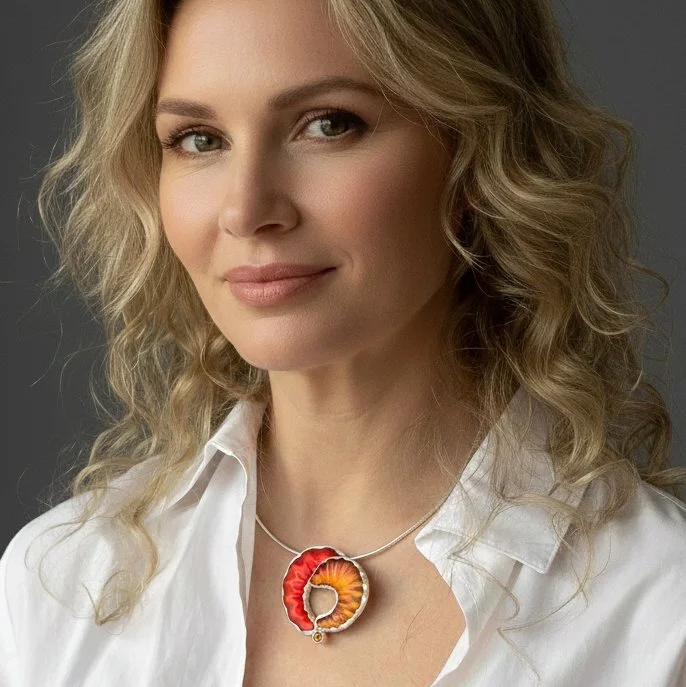 Red/Orange Swirling Dune Pendant