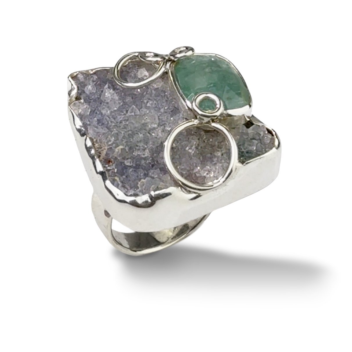 Crystal-Cavern-Ring-amethyst-druzy-with-kyanite-and-silver=bubbles.jpg