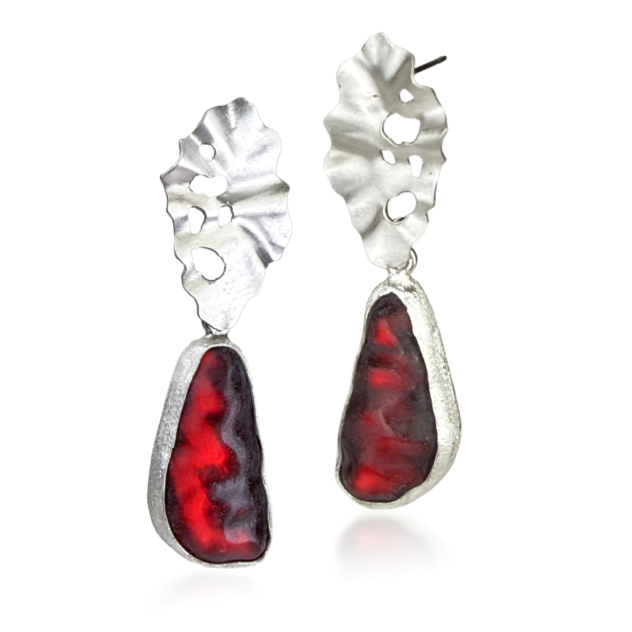 red-rain-carved-glass-and-sterling-post-earrings.jpg