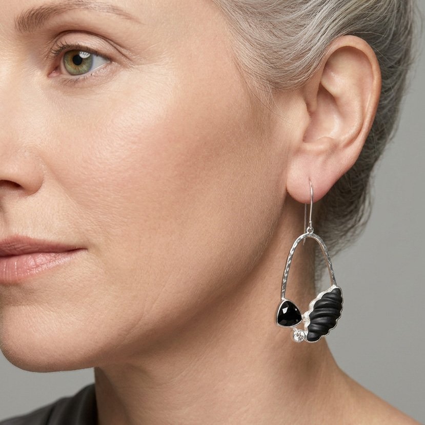 cadence-earrings-black-glass-spinel-topaz-on-model.jpg