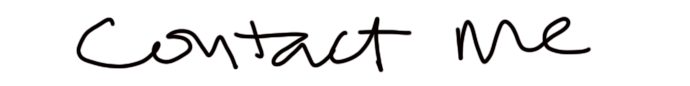 Handwritten text that says, Contact me.