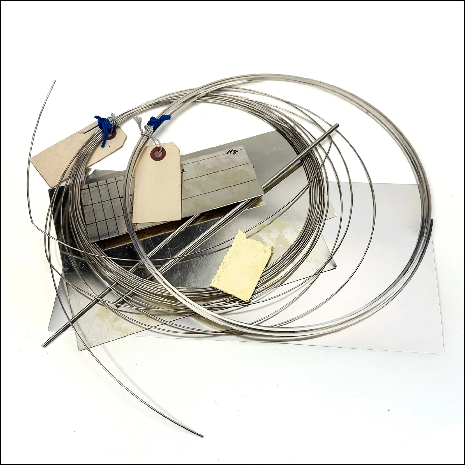 My materials-sterling silver sheet, wire and tibing.