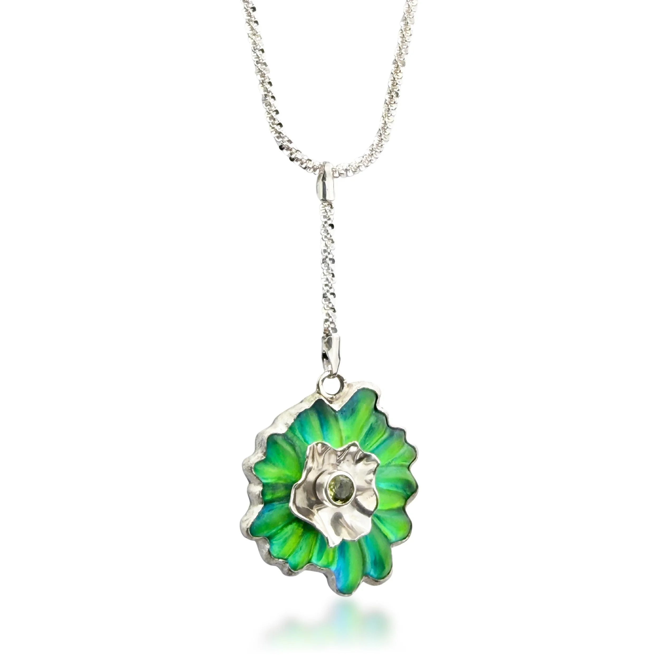 Green Single Bloom Necklace