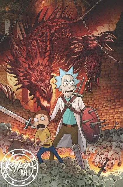RICK & MORTY, DUNGEONS & DRAGONS (DRAGON) - METAL CARD