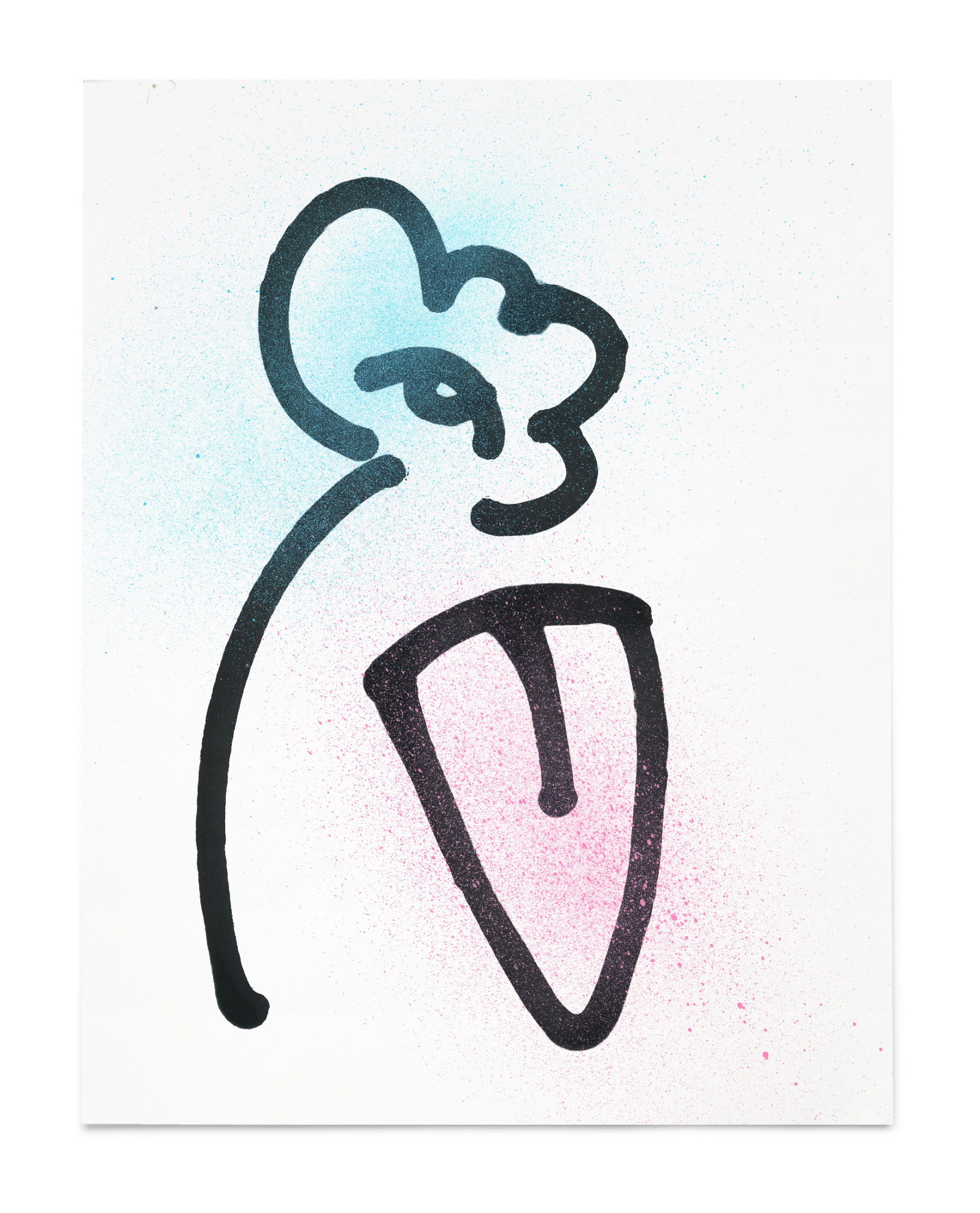  11”x13.5” Ink and Spray Paint on Paper 2018 