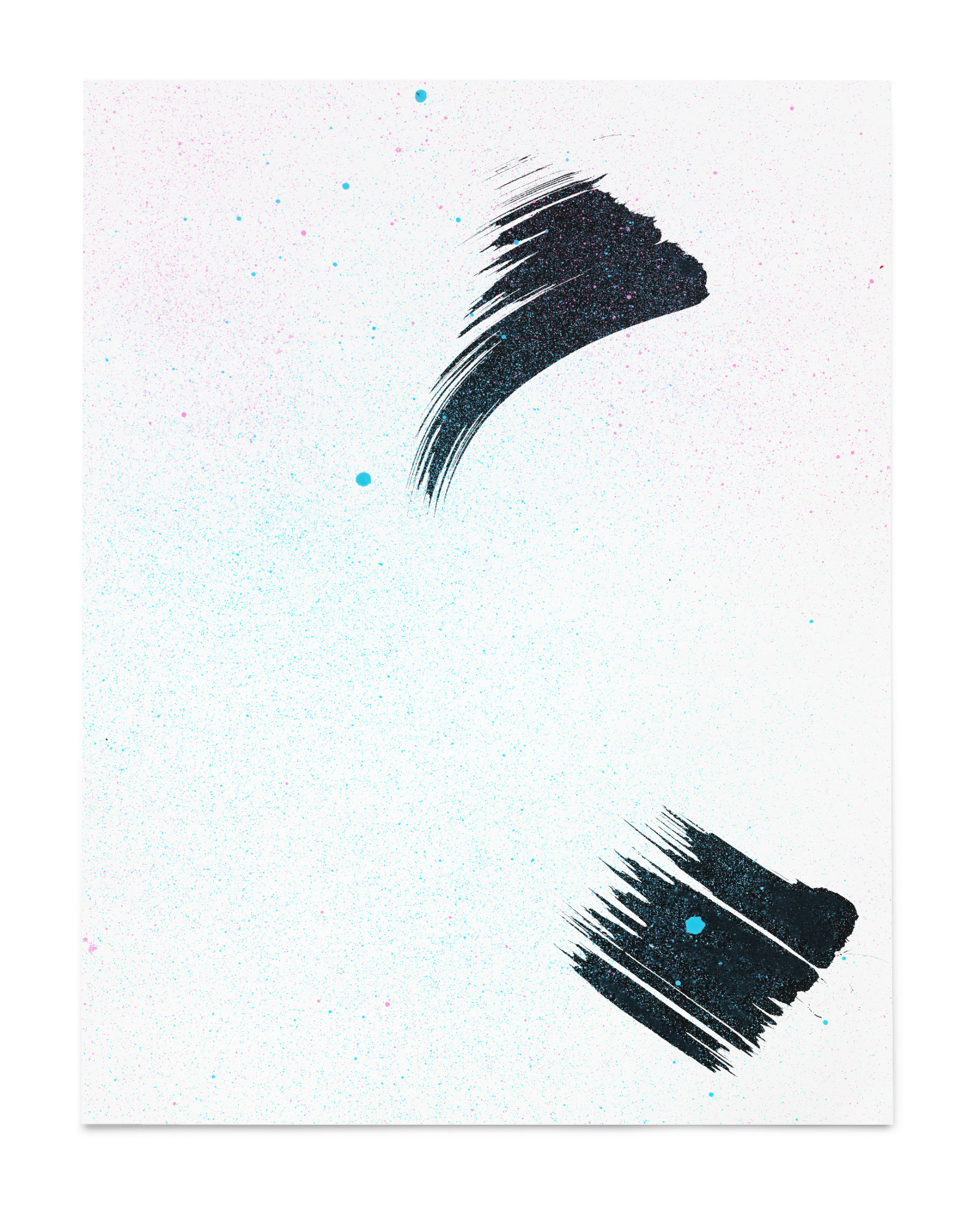  13.5”x11” Ink and Spray Paint on Paper 2018 