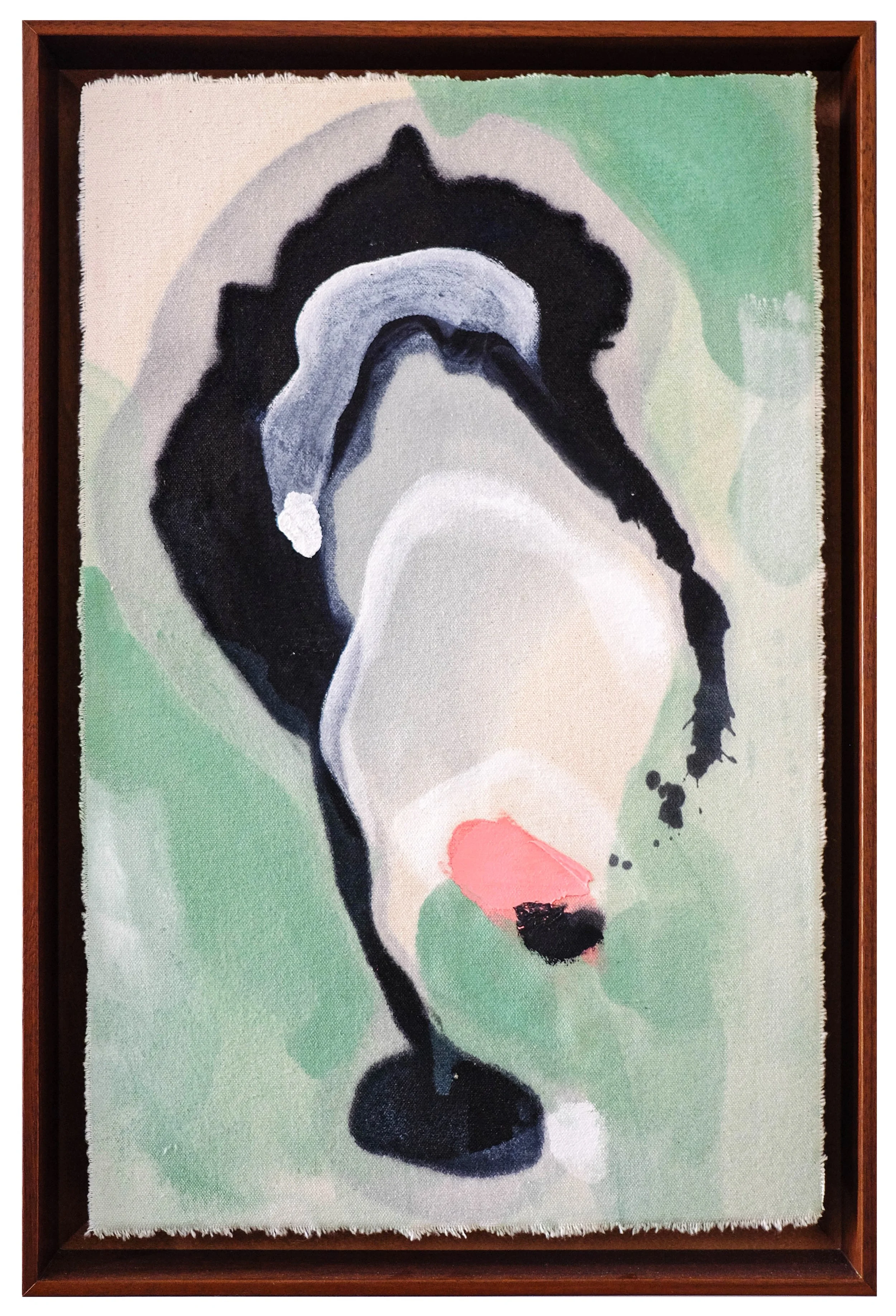  Oil on raw canvas,  15” x 23”, 2022 