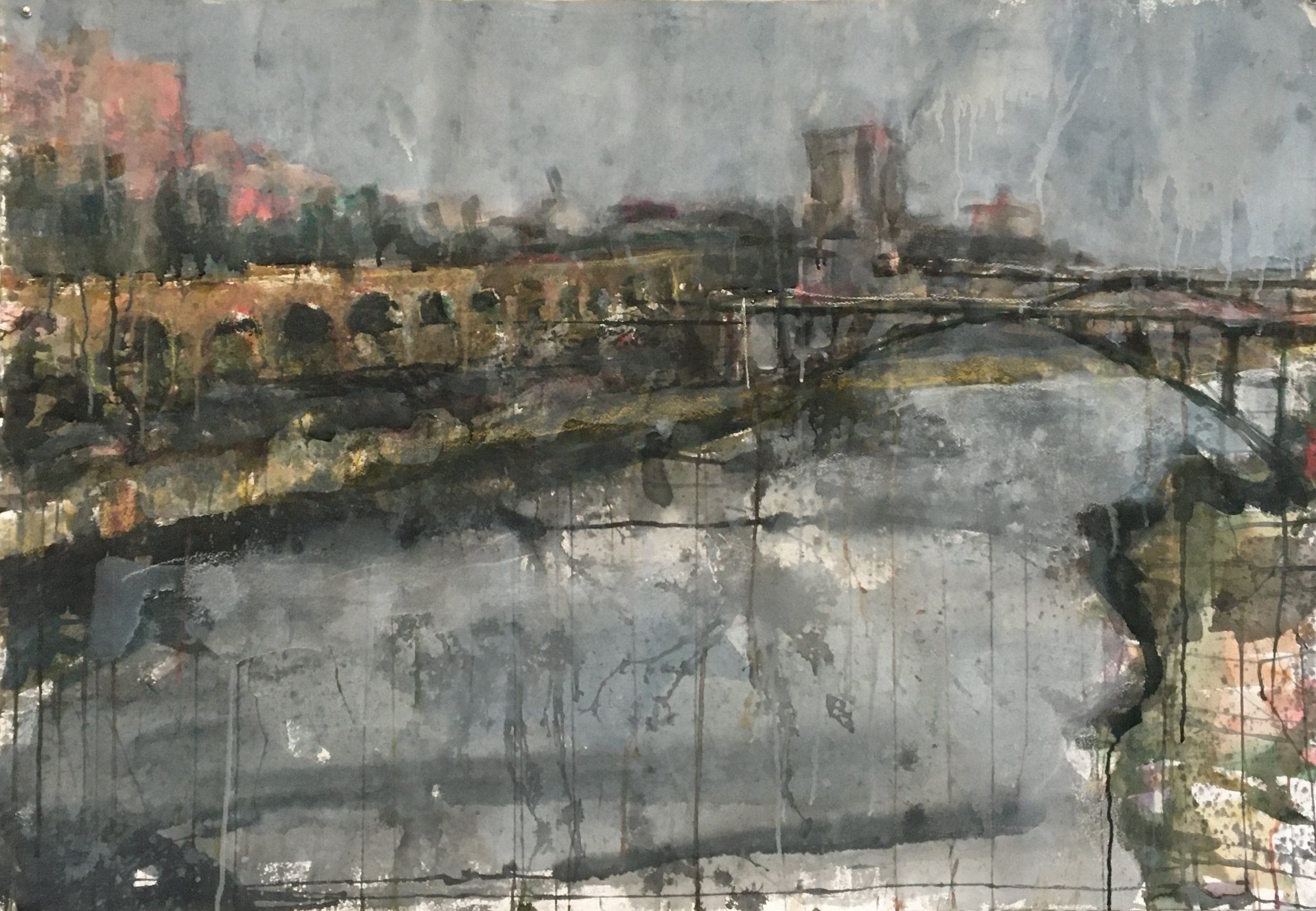 Elizabeth Allison, View From the Highbridge, 2020, watercolor, 30x52 .jpeg