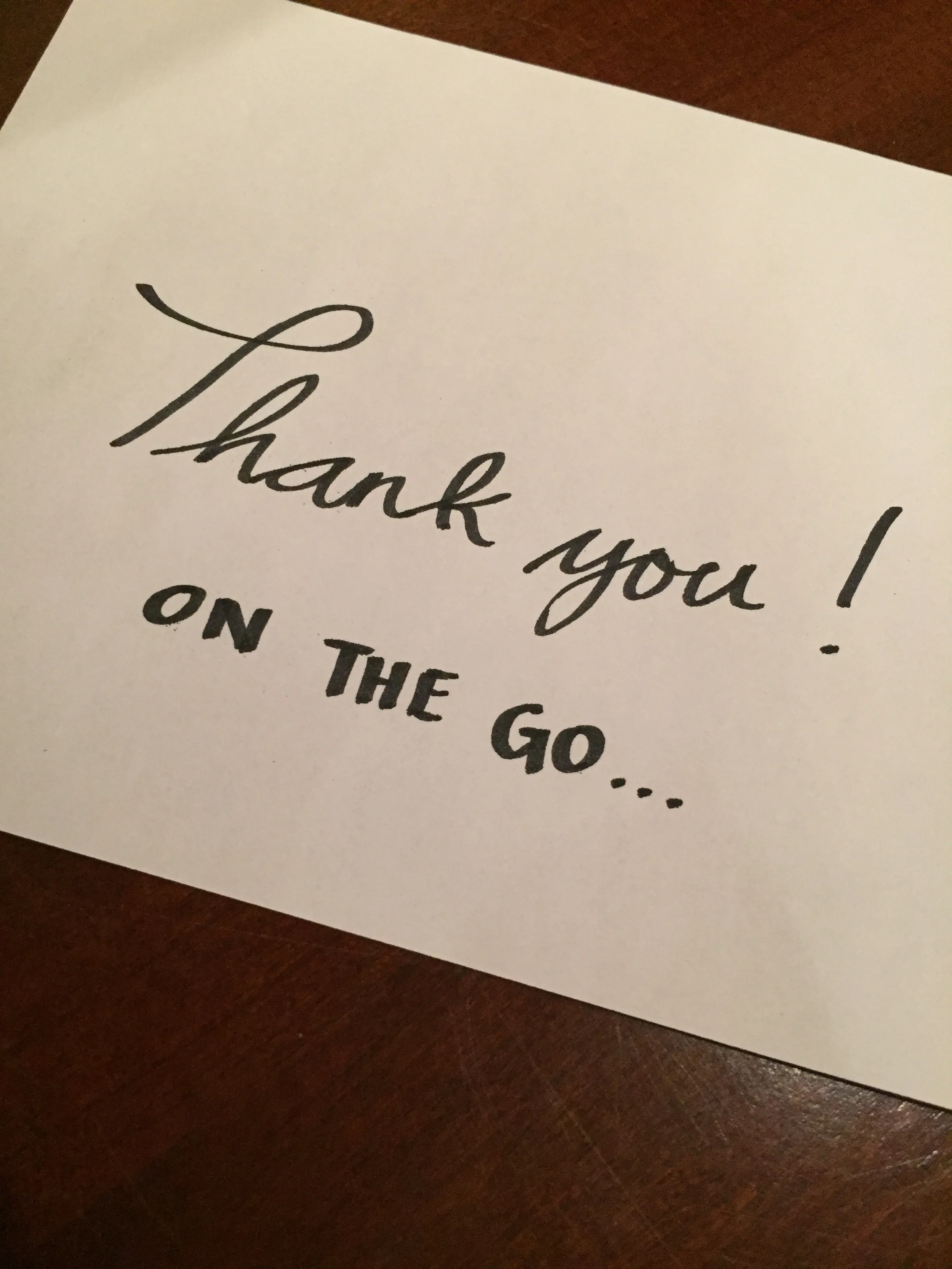 Thanks on the go!