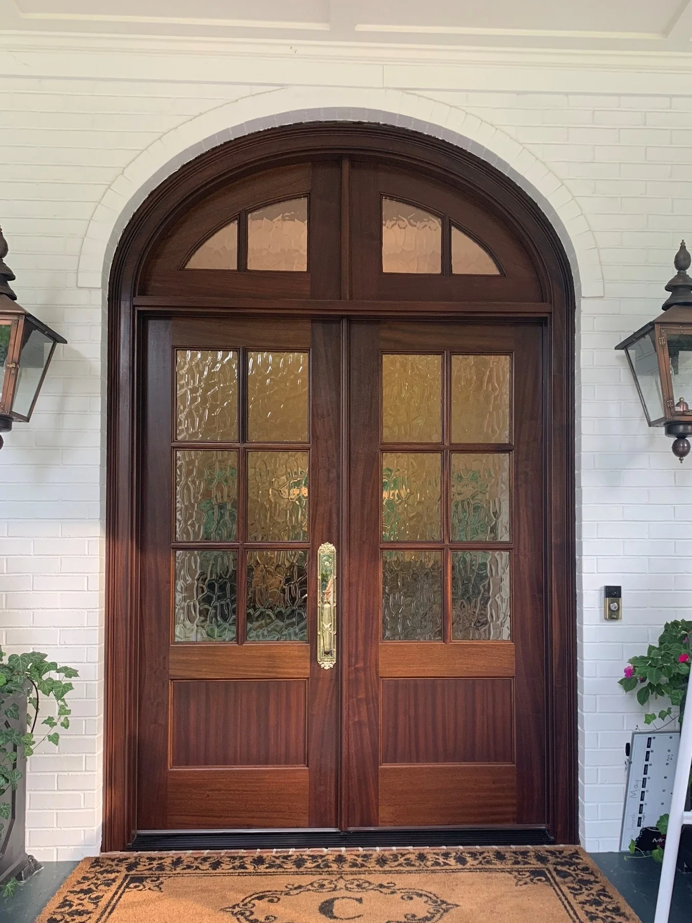 Mahogany Elliptical Entry Door Charlotte NC