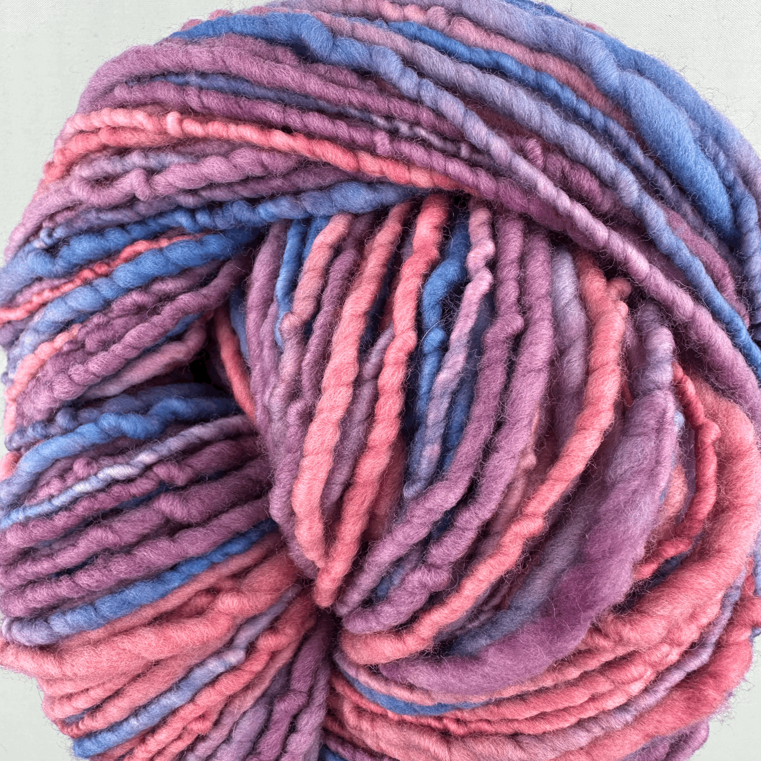 Rambouillet Hand-Spun/Hand-Dyed - R-BuRuSab-12