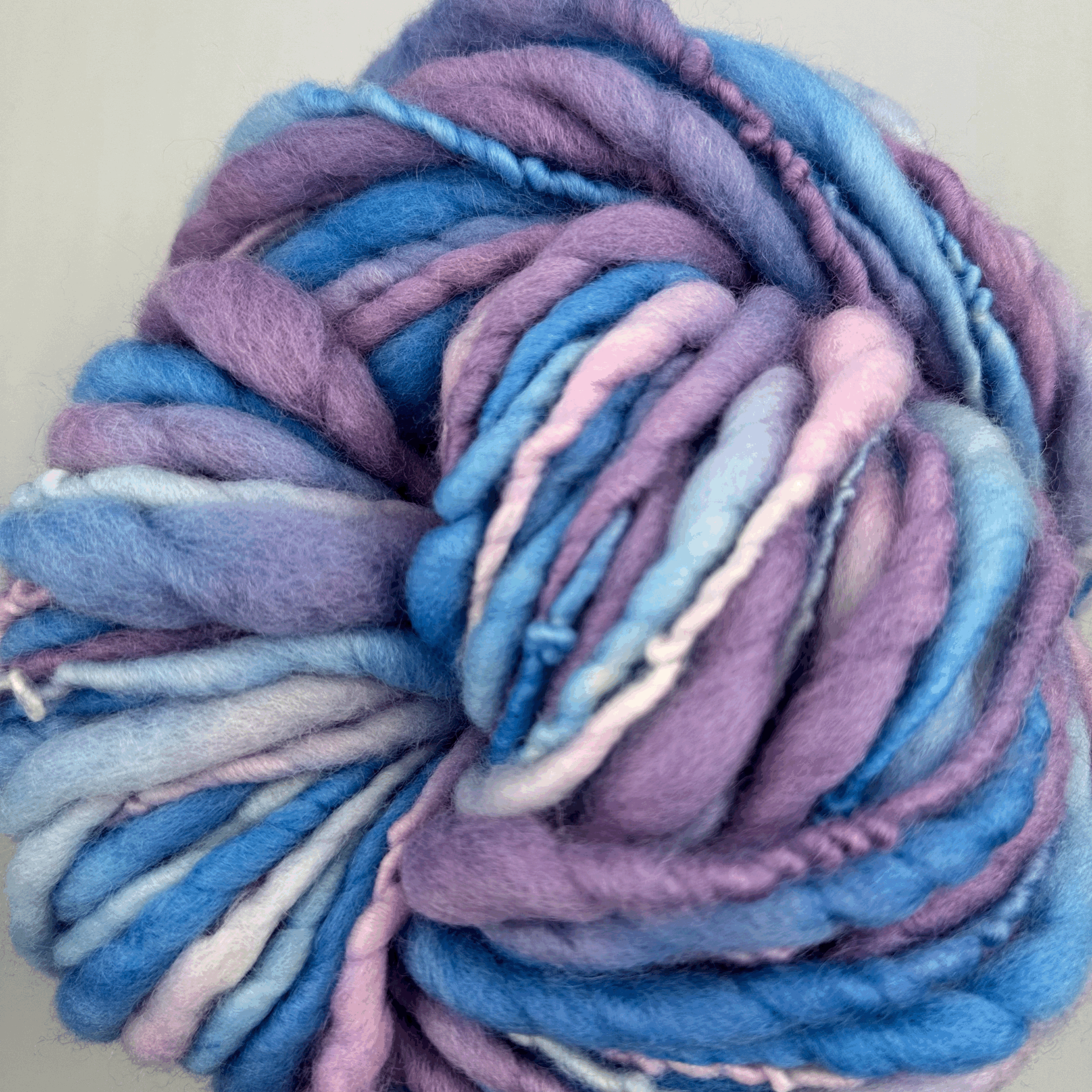 Falkland Hand-Spun/Hand-Dyed - Fa-PiPuRb-1