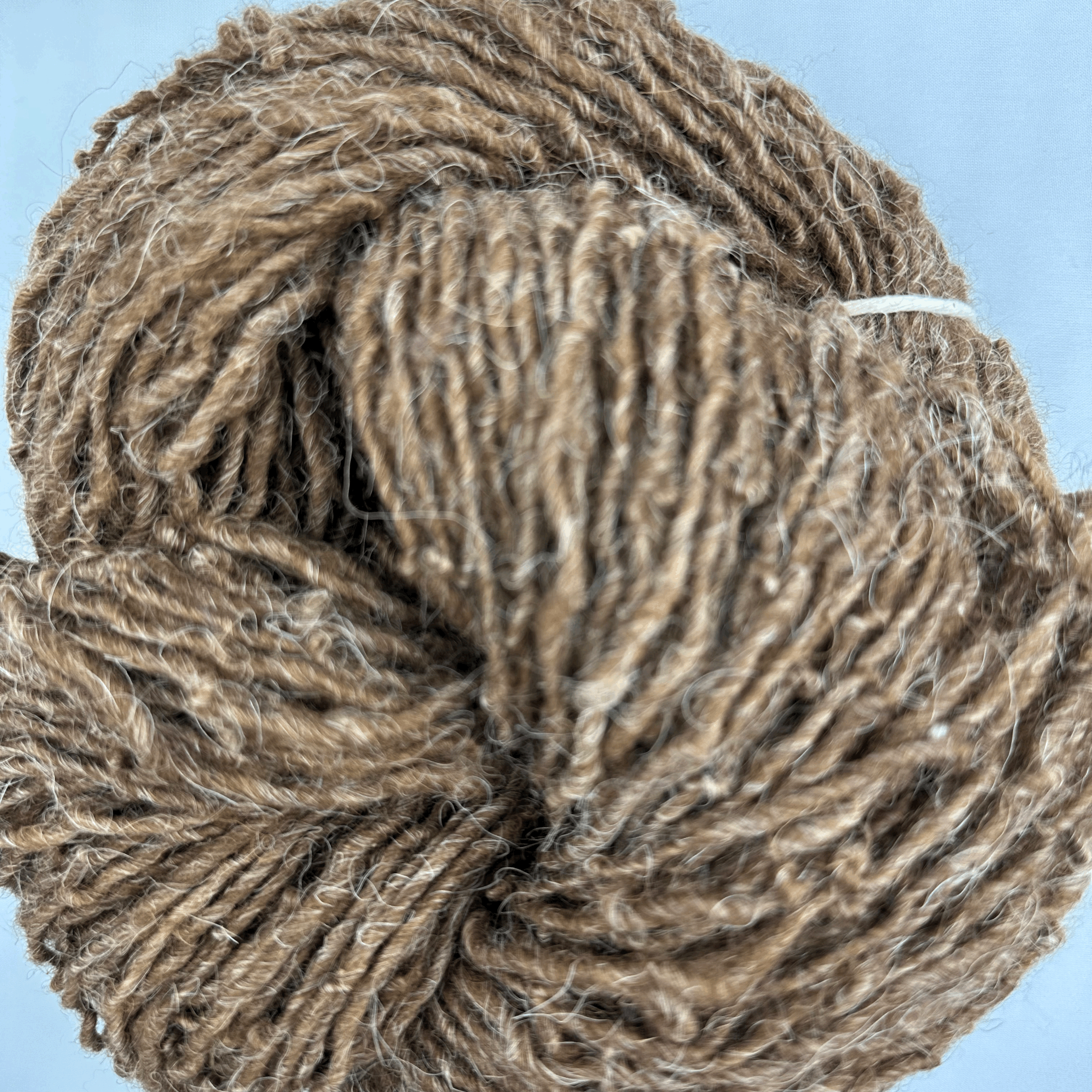 Hand-Spun Un-dyed Natural-Dark Brown-2