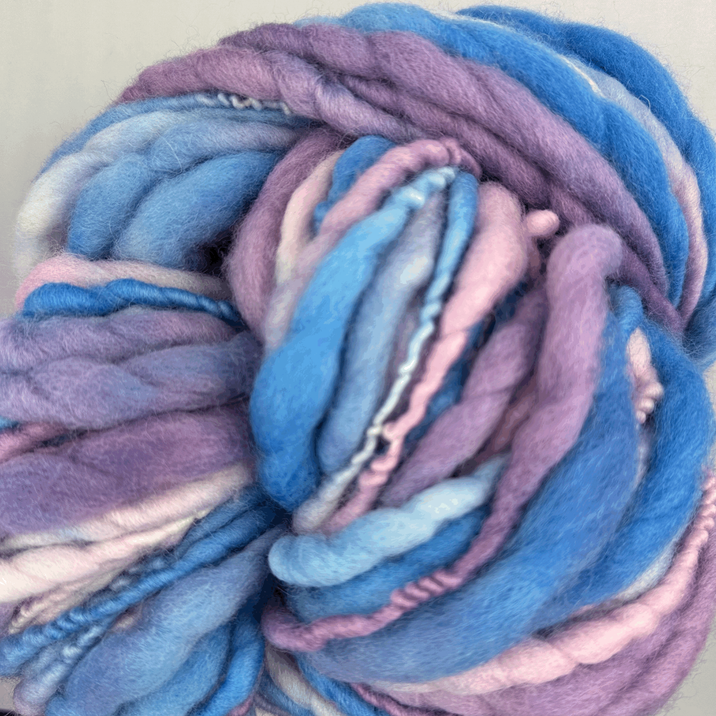 Falkland Hand-Spun/Hand-Dyed - Fa-PiPuRb-3