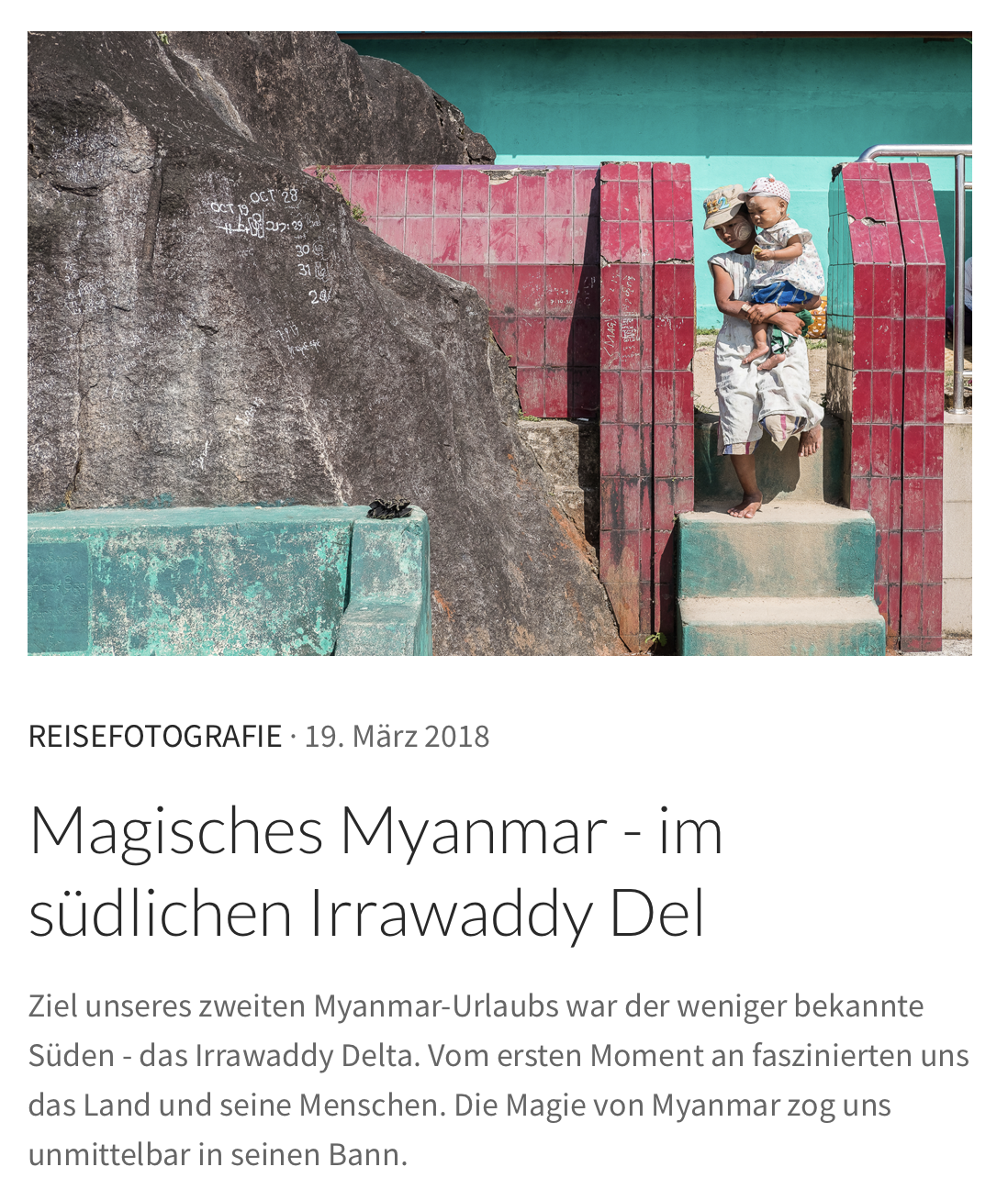 Blogpost "Magisches Myanmar" live gegangen