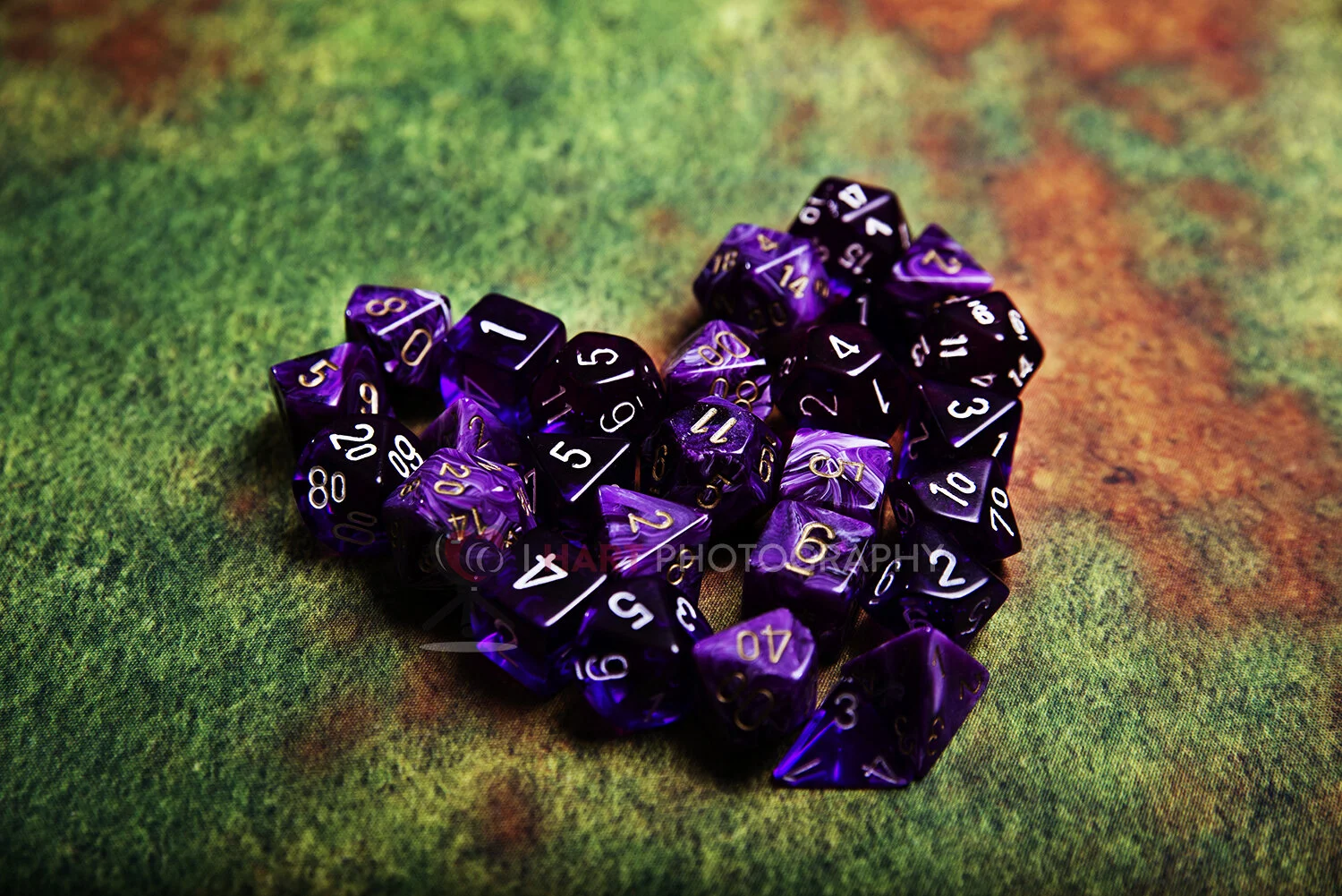 Purple Dice Heart