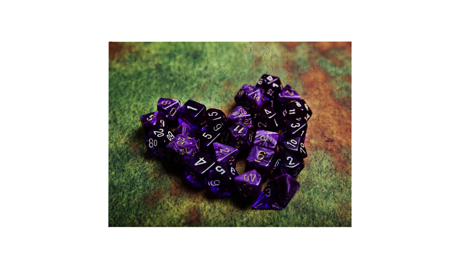 Purple Dice Heart Puzzle