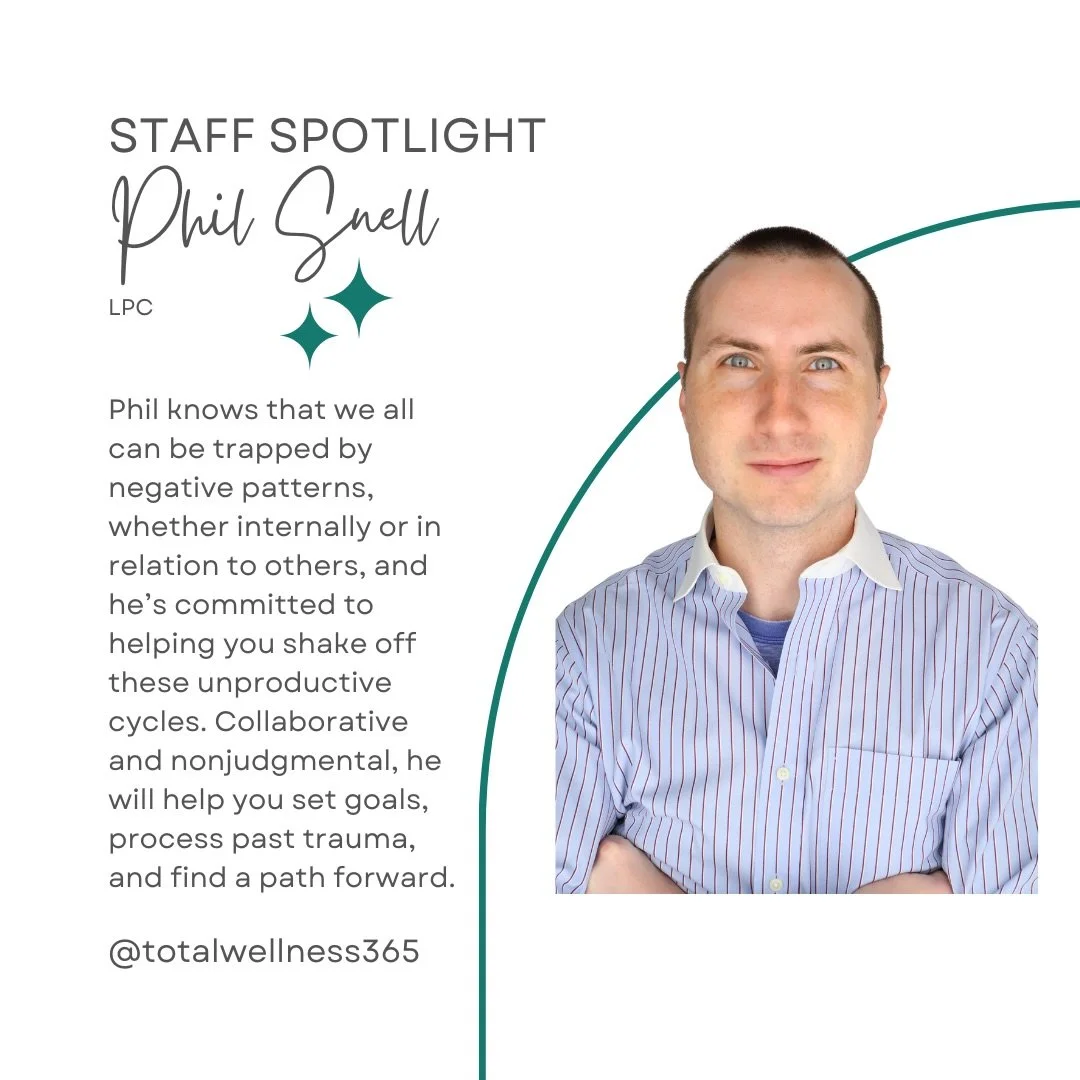 #staffspotlight on Phil who have the energy we all crave! He enjoys providing therapy service paired with activity. When the weather is pleasant, participate in walk-n-talk therapy. Phil&rsquo;s clinical focus is on men&rsquo;s issues, parenting/co-p