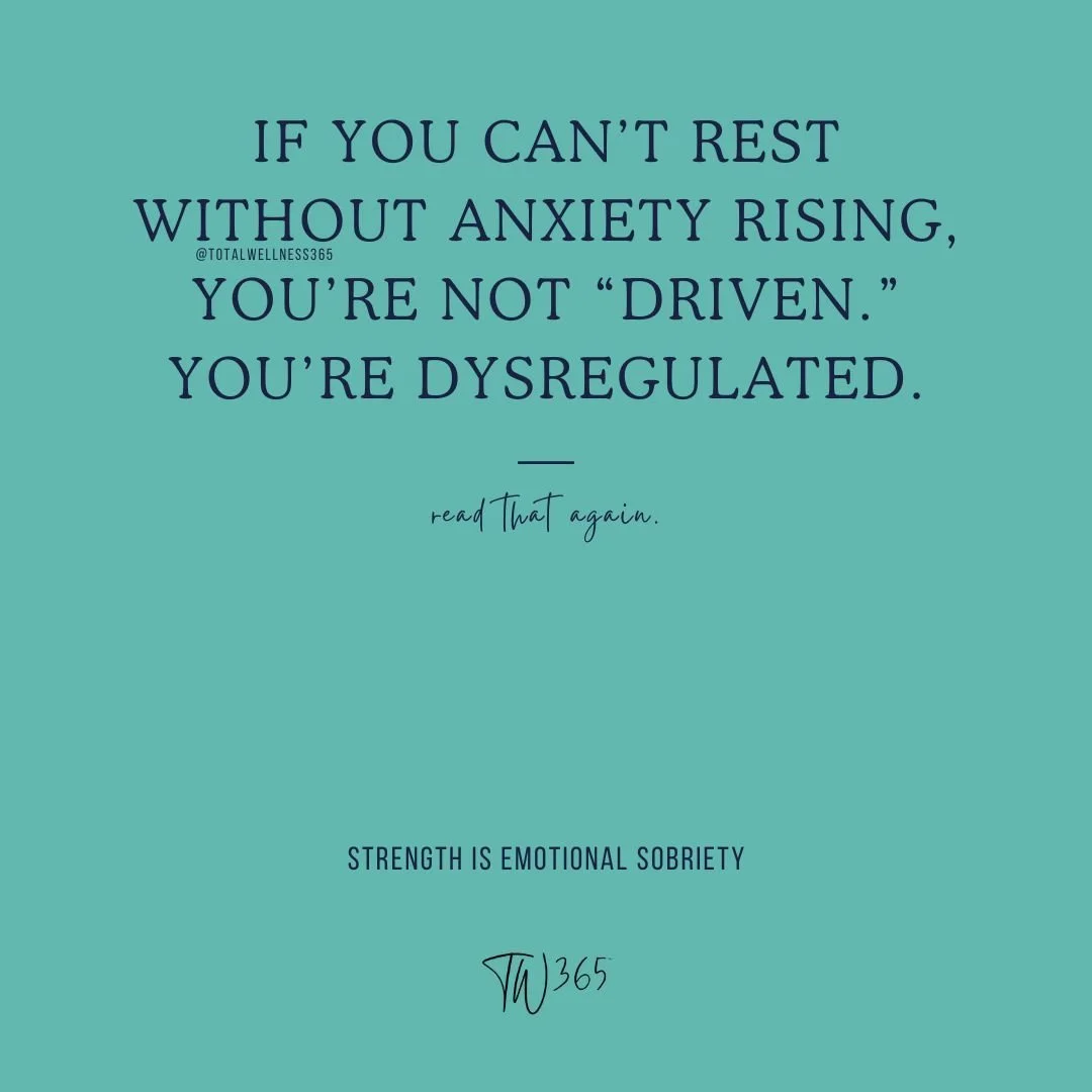 Are you driven or dysregulated? 

#sarahisms #4pillarsofwellness