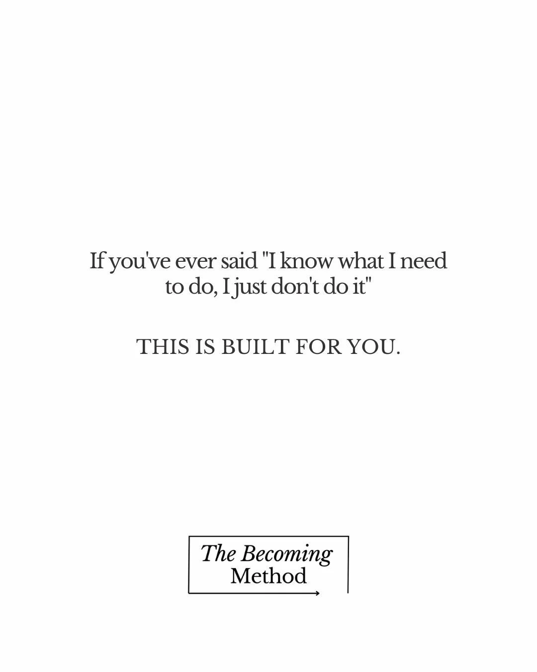 This is for you. Are you ready? 

#TheBecomingMethod
#comingsoon