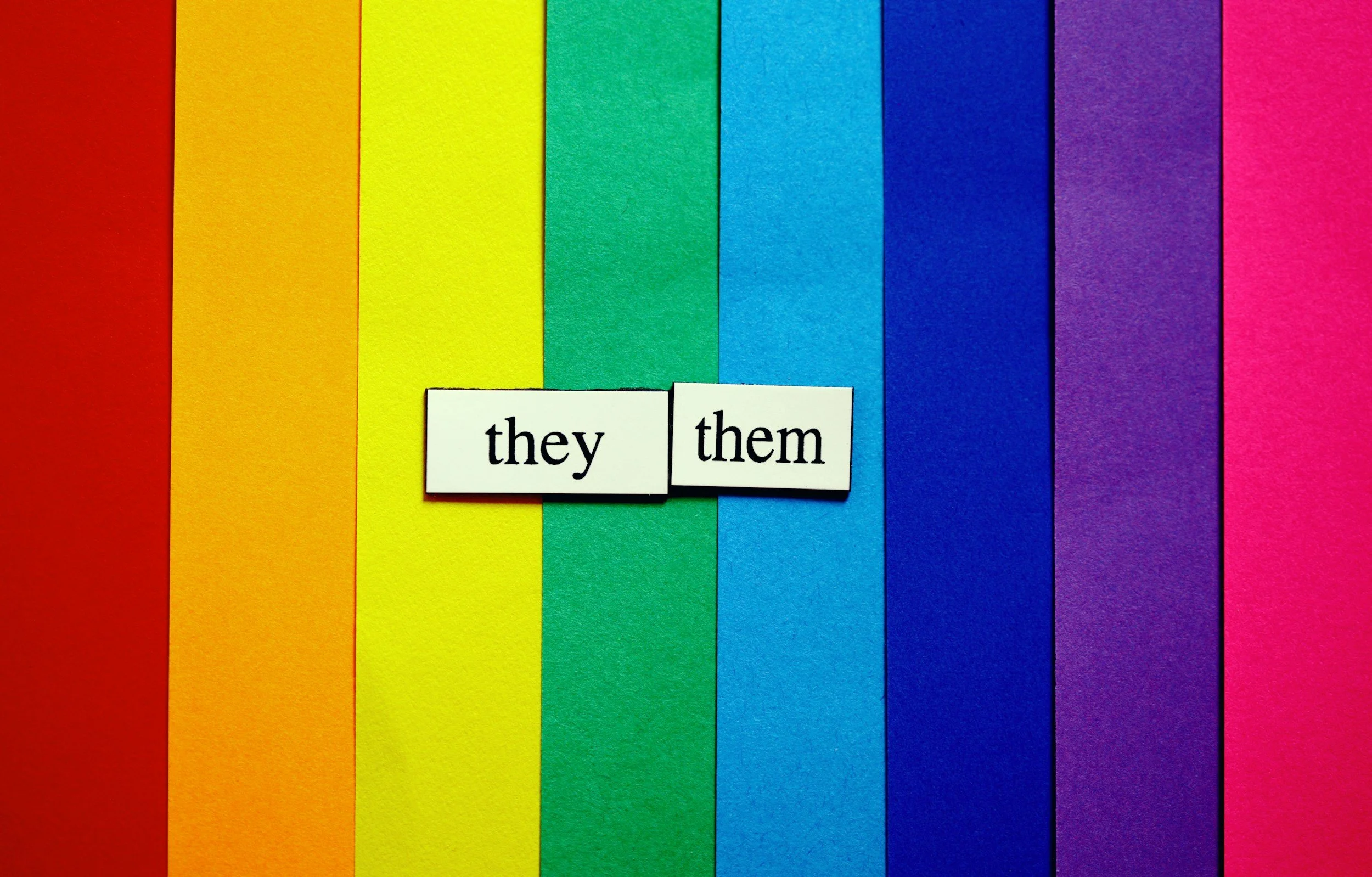 they and them on a rainbow
