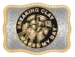 Breaking Clay Makes My Day™ Belt Gold Plated Nickel and Black