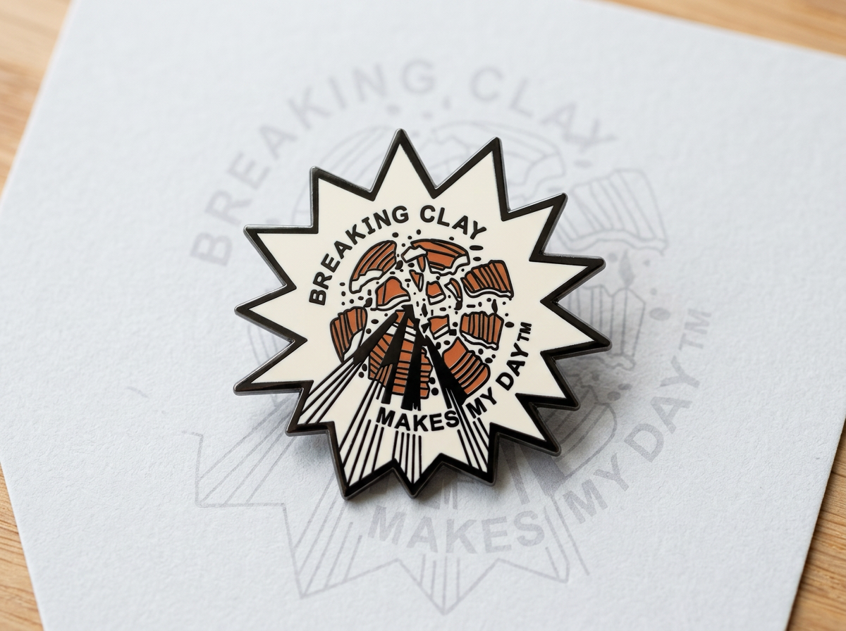 Breaking Clay Makes My Day Shooter's Bird Pin