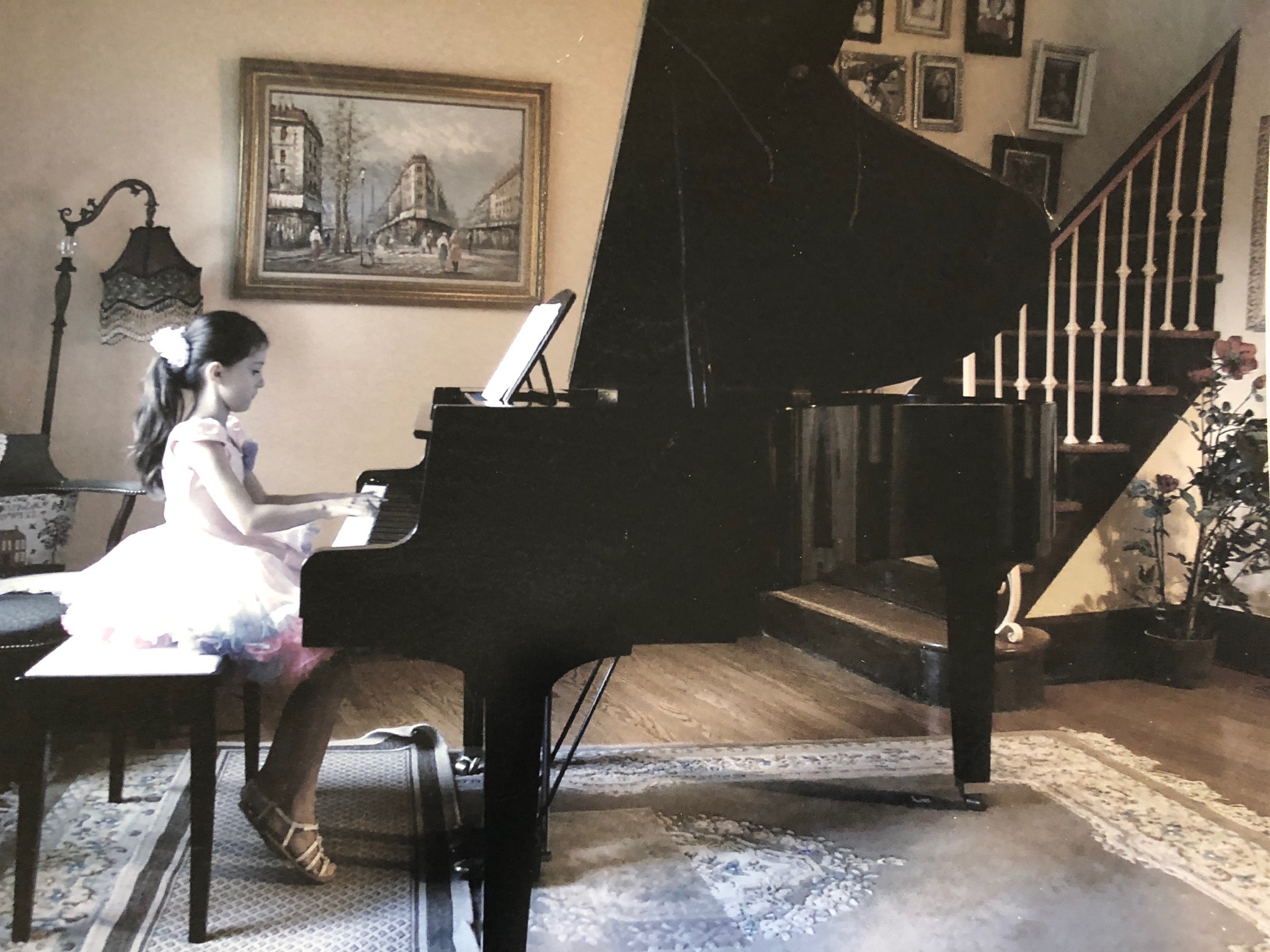 Alina performing on the baby grand