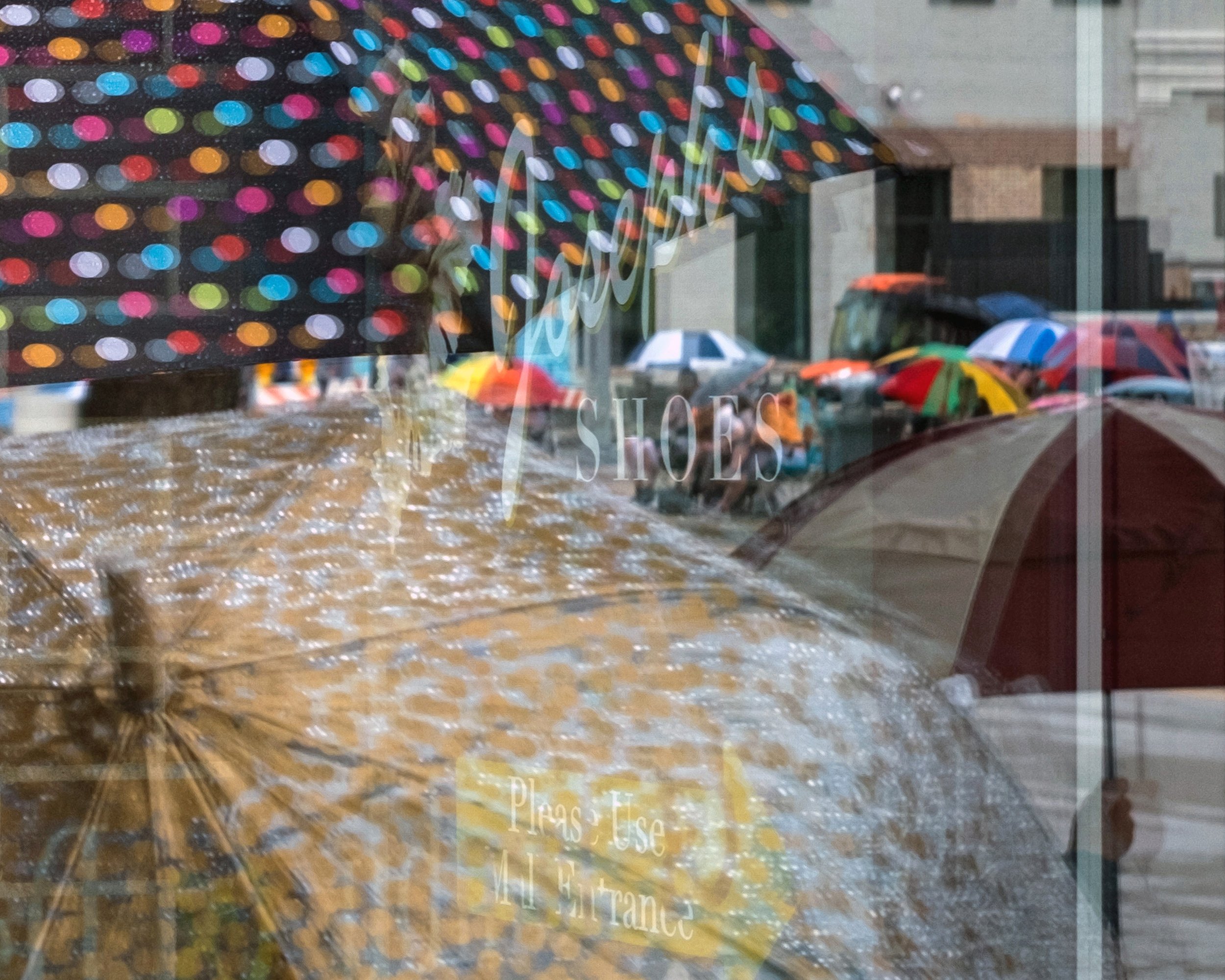 Reflection of Umbrellas