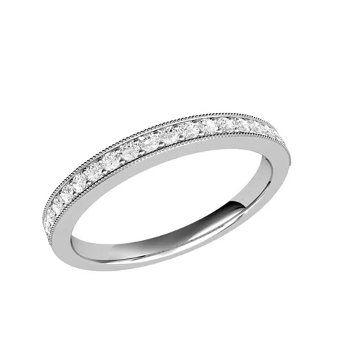 half diamond eternity ring