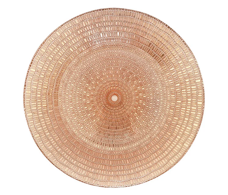 Charger, Gold Prism Material: Glass