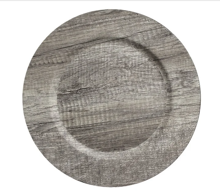 Charger, Weathered Wood Material: Melamine