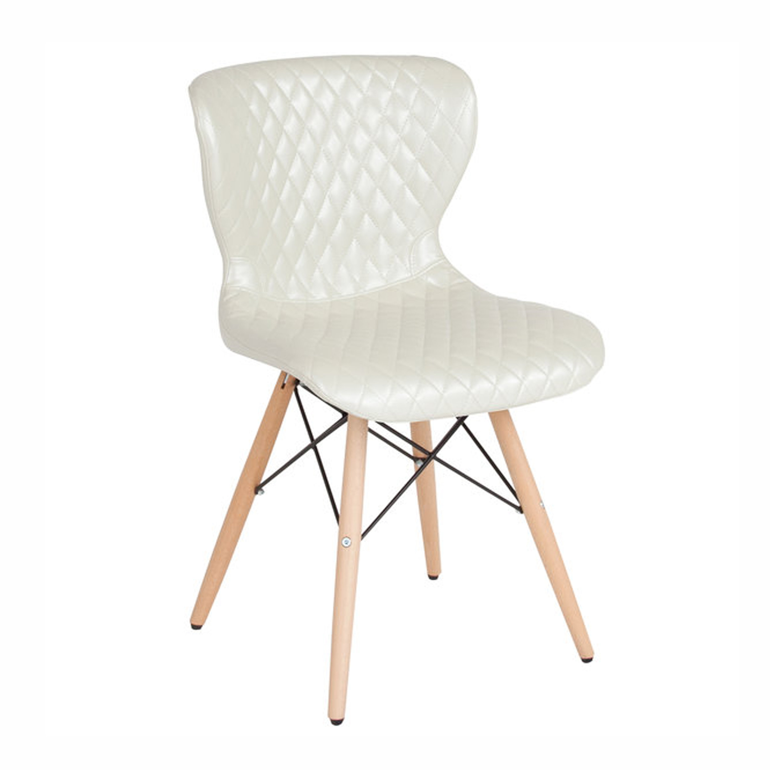 Quilted Vinyl Chair, Pearl Qty Available: 10