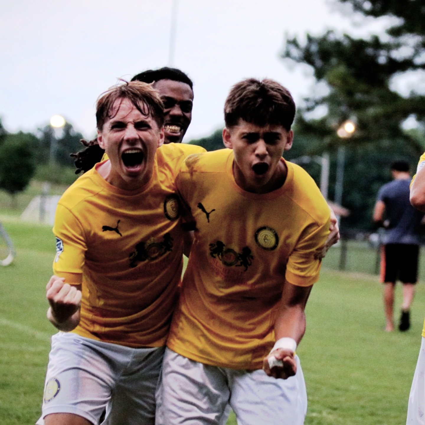 Mentee/Mentor Logan and Mentor Jalen celebrate a well earned goal last weekend in the @upslsoccer  #onelove #onefamily